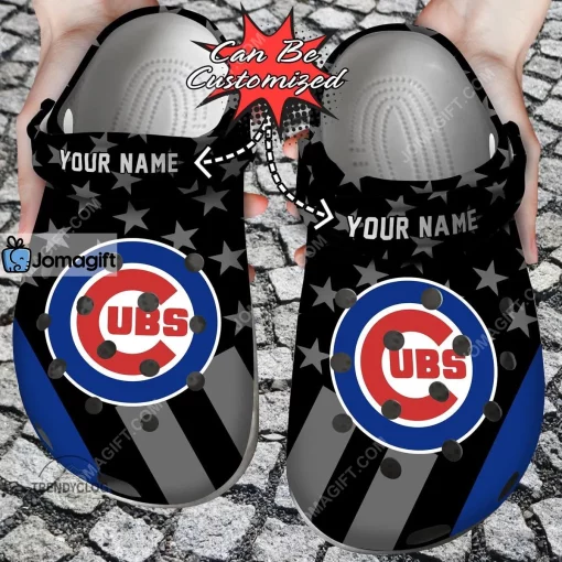 Custom Chicago Cubs Star Flag Crocs Clog Shoes