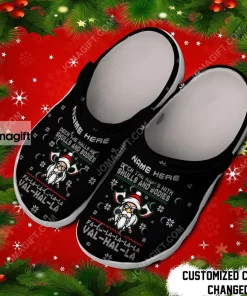 Custom Christmas Deck The Halls With Skulls And Bodies Crocs Clog Shoes 1