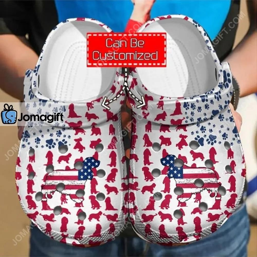 Custom Cocker Spaniel American Flag Crocs Clog Shoes 2