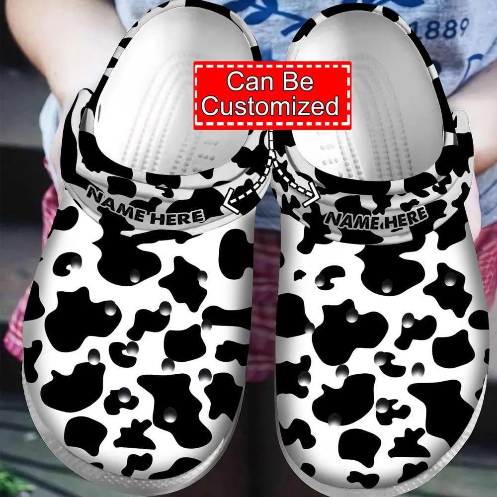 Custom Cow Crocs Cow Pattern Skin Dairy Color Clog Shoes - Jomagift