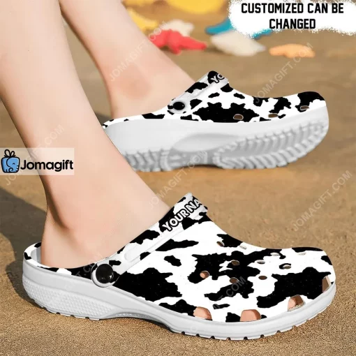 Custom Cow Pattern New Crocs Clog Shoes