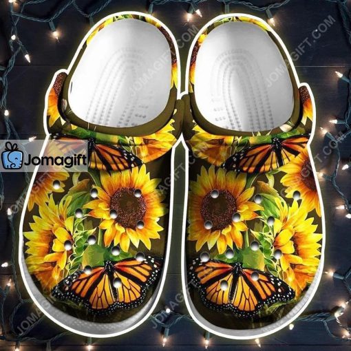 Custom Cute Sunflower Crocs Clog Shoes