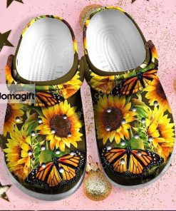 Custom Cute Sunflower Crocs Clog Shoes 3