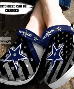 Custom Dallas Cowboys American Flag Crocs Clog Shoes 2