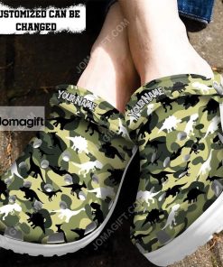 Custom Dinosaur Camo Military Crocs Clog Shoes 1