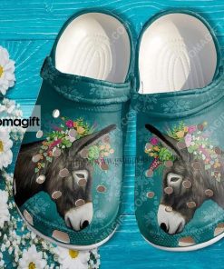 Custom Donkey Girl Flower Crocs Clog Shoes