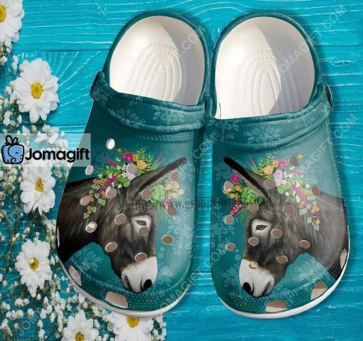 Custom Donkey Girl Flower Crocs Clog Shoes
