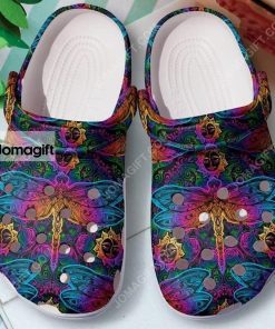 Custom Dragonfly Flower – Dragonfly Twinkle Clogs Crocs Shoes