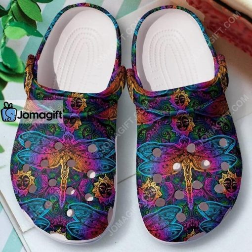 Custom Dragonfly Flower – Dragonfly Twinkle Clogs Crocs Shoes