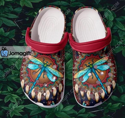 Custom Dragonfly Native America Culture Crocs Clog Shoes