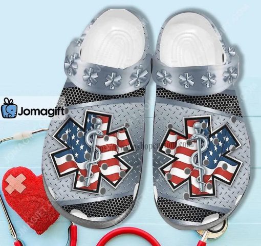 Custom Ems Worker America Crocs Clog Shoes