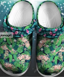 Custom Flower Pattern Nurse Beautiful Jungle Crocs Shoes