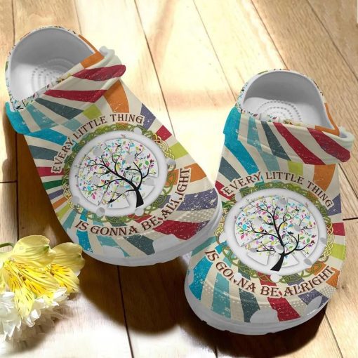 Custom Free Tree Hippie Everything Gonna Be Alright Crocs Clog Shoes