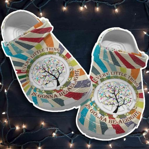 Custom Free Tree Hippie Everything Gonna Be Alright Crocs Clog Shoes
