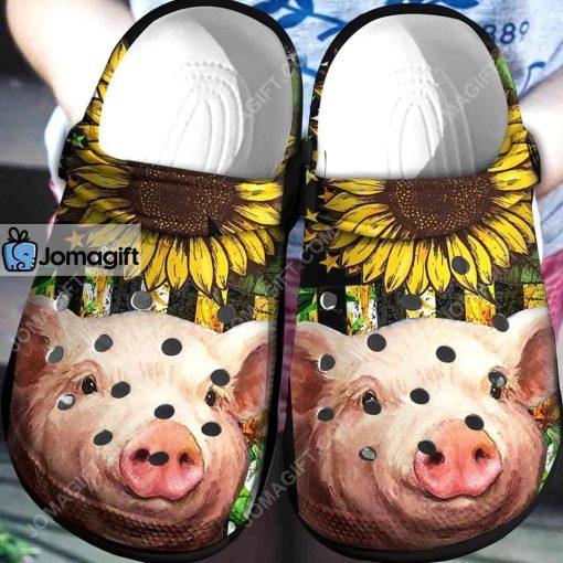 Custom Girl Love Pig Sunflower Crocs Clog Shoes