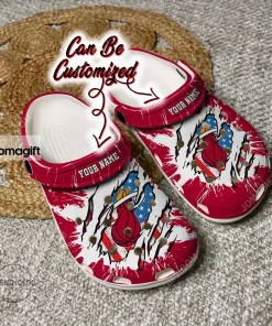 Custom Miami Heat Ripped American Flag Crocs Clog Shoes