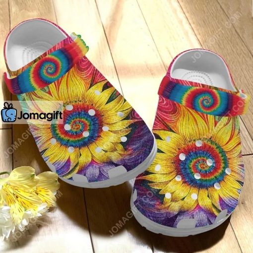 Custom Hippie Cute Sunflower Crocs Clog Shoes