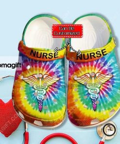 Custom Hippie Nurse Rainbow Color Crocs Clog Shoes 1