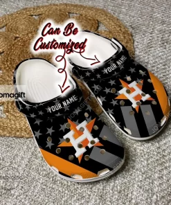 Custom Houston Astros Star Flag Crocs Clog Shoes 1