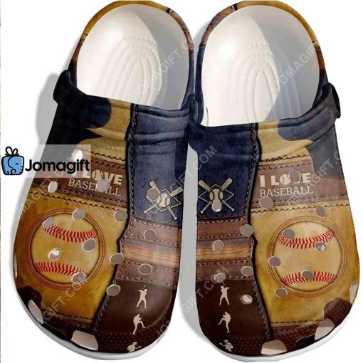 Custom I Love Baseball Crocs Clog Shoes For Batter