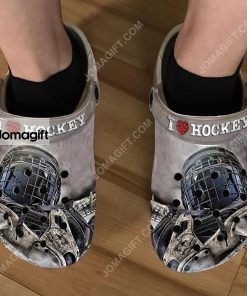 Custom I Love Hockey Crocs Clog Shoes 1