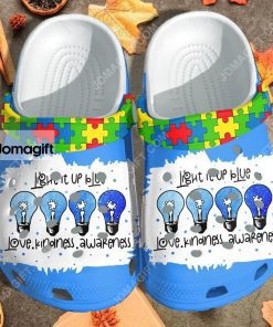Custom Light It Up Blue Puzzel April Autism Crocs Clog Shoes 1