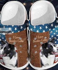 Custom Love Border Collie Usa Flag – 4Th Of July Crocs Clog Shoes 1