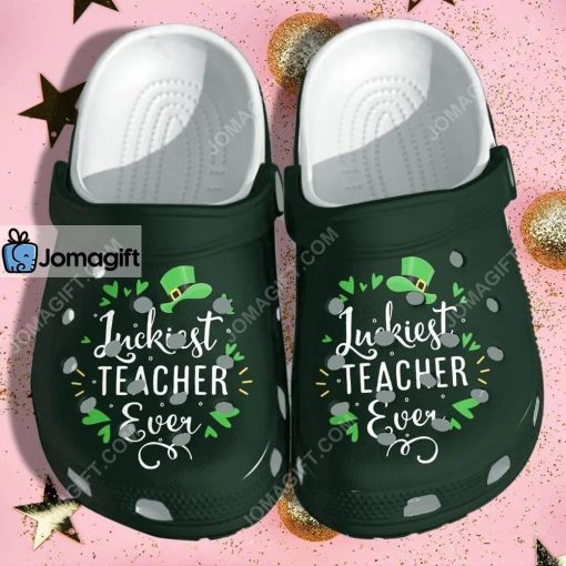 Custom Luckiest Irish Teacher Crocs Clog Shoes