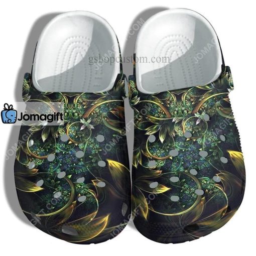 Custom Magical Flower Mystery Hippie Crocs Clog Shoes