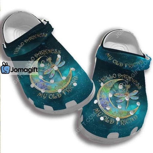 Custom Magical Moon Dragonfly – Hello Darkness Crocs Clog Shoes