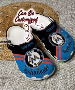 Custom Miami Marlins Baseball Logo Team Crocs Clog Shoes 2