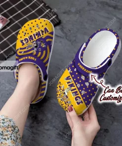 Custom Minnesota Vikings Polka Dots Colors Crocs Clog Shoes 1