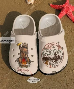 Custom Name I Hate People Camping Crocs Shoes