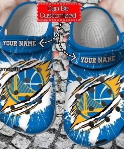 Custom Name Logo Basketball Team Ripped Claw Crocs Clog Shoes 3