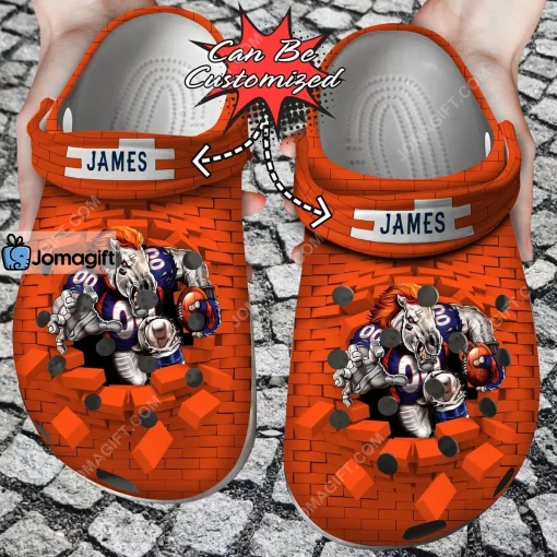 Custom Name  Mascot Team Flame Hand Style Crocs Clog Shoes