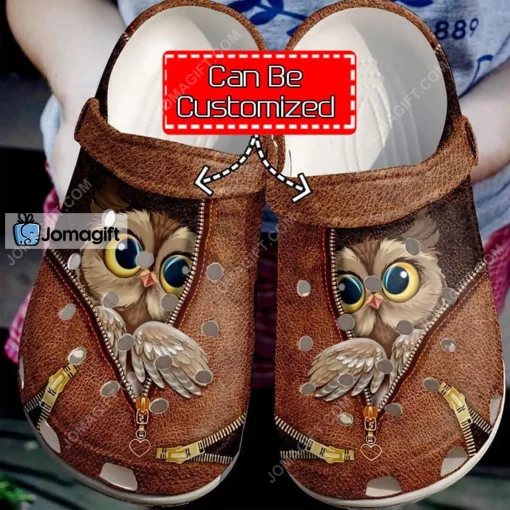 Custom Owl Zipper Crocs Shoes