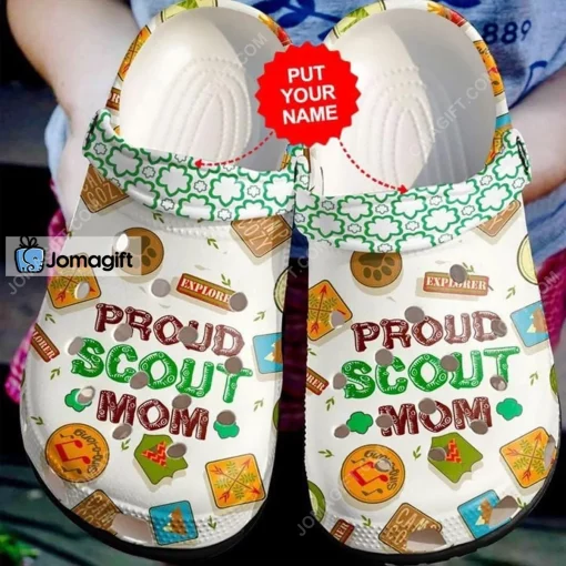 Custom Name Scout Proud Mom Crocs Shoes