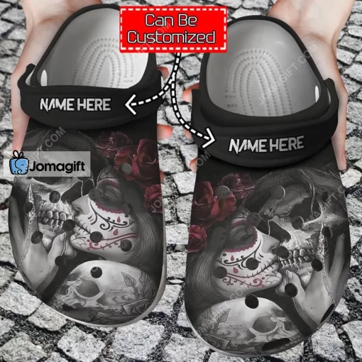Custom Name Skull Dead Kiss Crocs Shoes