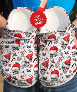 Custom Name Skull Heaven Christmas Crocs Shoes