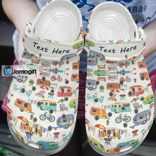 Custom Name Time To Camp With Cars Crocs Shoes