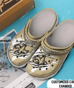Custom New Orleans Saints Football Ripped Claw Crocs Clog Shoes 2