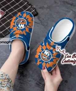 Custom New York Islanders Color Splash Crocs Clog Shoes 1