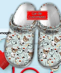Custom Nurse Baby Bear Medical Crocs Clog Shoes