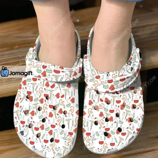 Custom Nurse Doctor Nurse Pattern Clogs Shoes