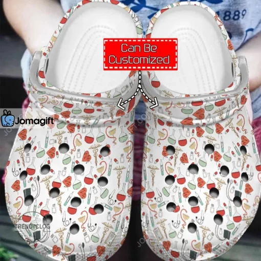 Custom Nurse Doctor Nurse Pattern Clogs Shoes