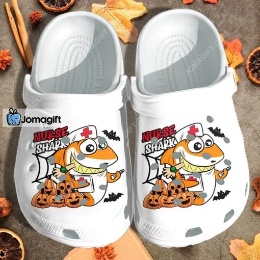 Custom Nurse Shark With Pumpkin  Shoes – Happy Halloween Outdoor Crocs Shoes
