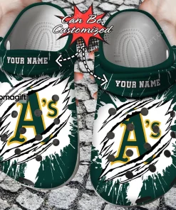 [Custom Name] Oakland Athletics Crocs Crocband Clogs Gift