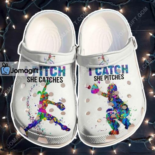 Custom Pitch And Catch Crocs Clog Shoes