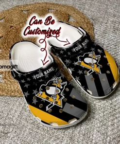 Custom Pittsburgh Penguins Star Flag Crocs Clog Shoes 1