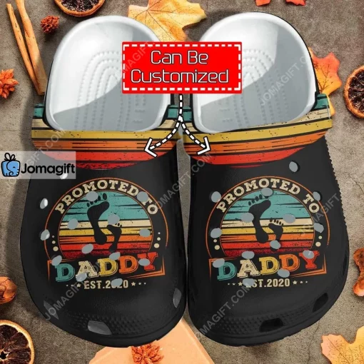 Custom Promoted To Daddy Father Day Gifts Crocs Clog Shoes